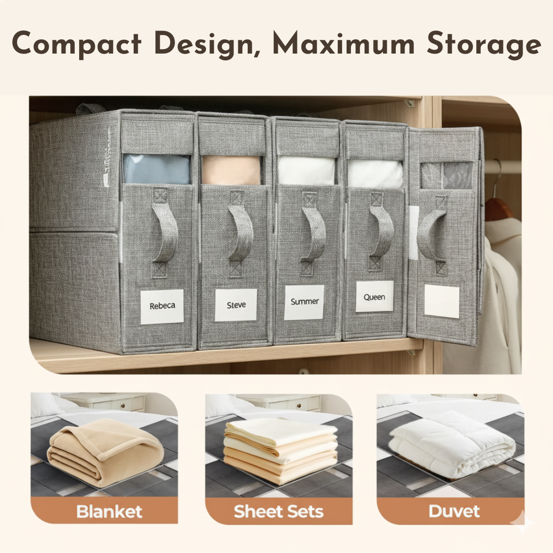 Boxora™ Bedding Storage Set (4-Pack)